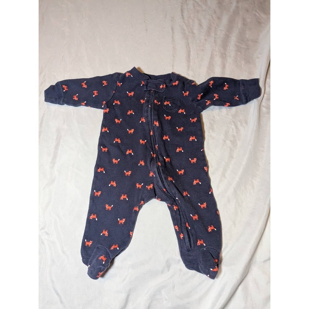 Carter's Boys 3 Months Fox Sleep And Play Romper